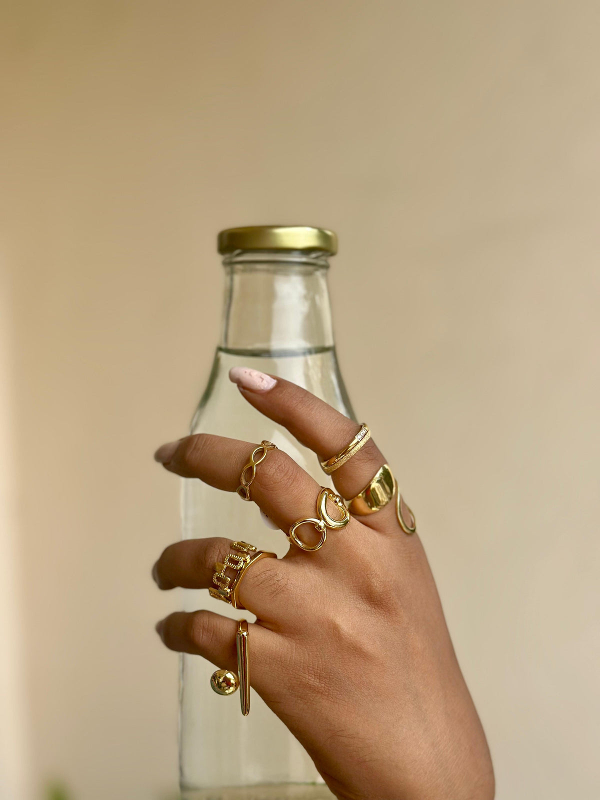 Gold Baroque Pearl Open Ring - Rings collection