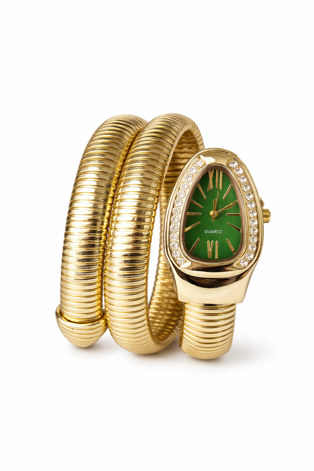 Serpent Winding Luxe Watch side view — anti-tarnish serpent watch India — SIOBHÁN