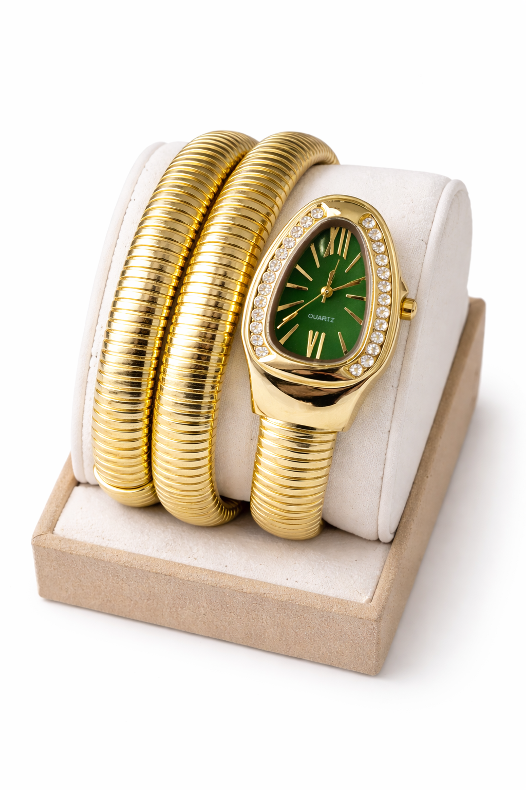 Serpent Winding Luxe Watch product shot — anti-tarnish gold watch India — SIOBHÁN