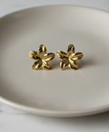 Gold Flower Earrings product shot — anti-tarnish gold earrings India — SIOBHÁN