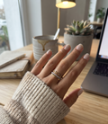 Chain-Link Ring Stack — gold ring set India — SIOBHÁN
