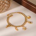 Ocean Charm Gold Bracelet product shot — anti-tarnish gold bracelet India — SIOBHÁN