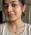 Double Layer Gold Chain Necklace with Butterfly Charms