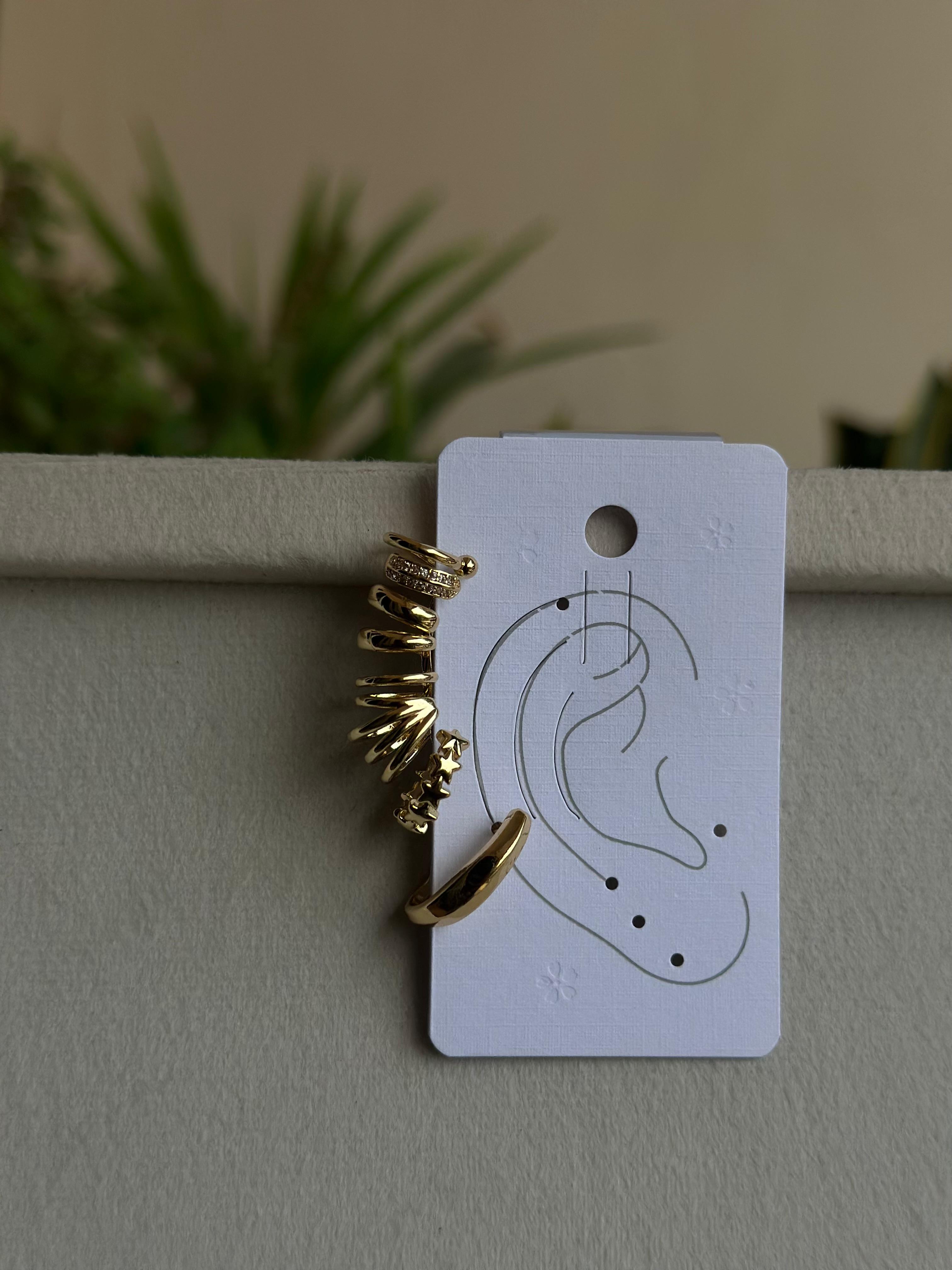 Celestial Spiral Ear Cuff Set