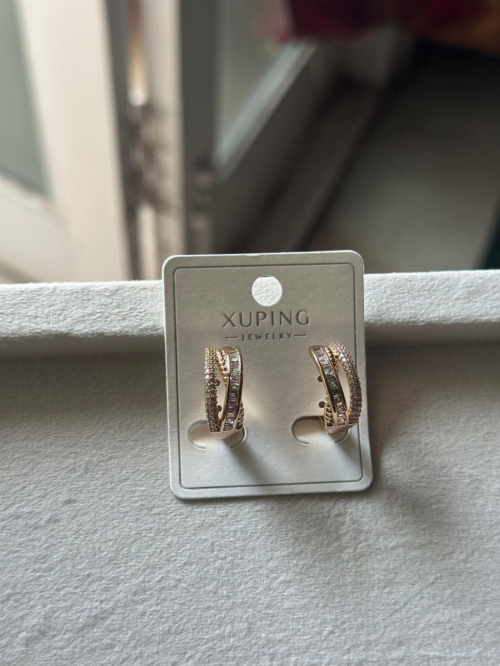 Aurora Pavé Huggie Earrings