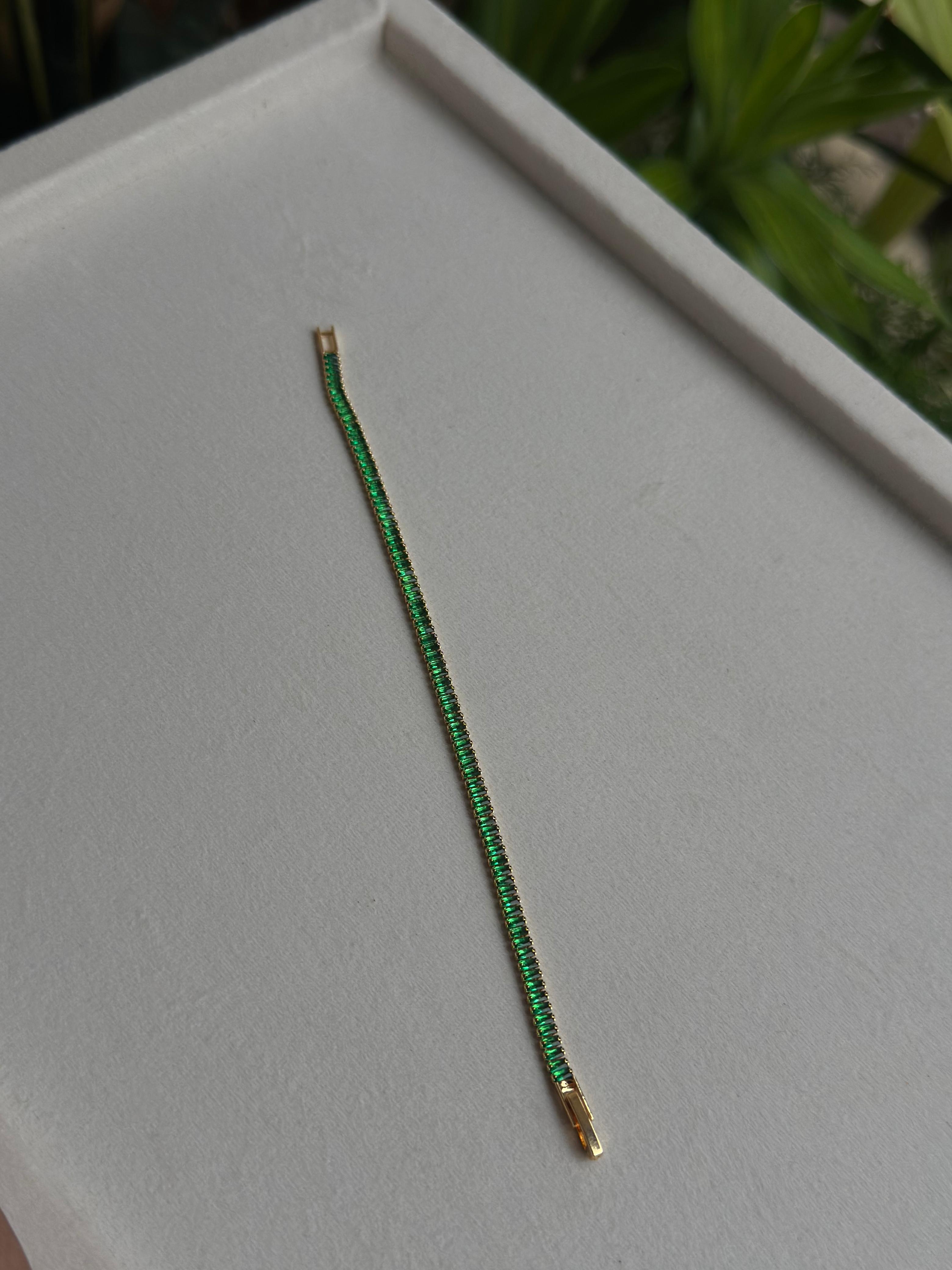 Emerald Baguette Tennis Bracelet