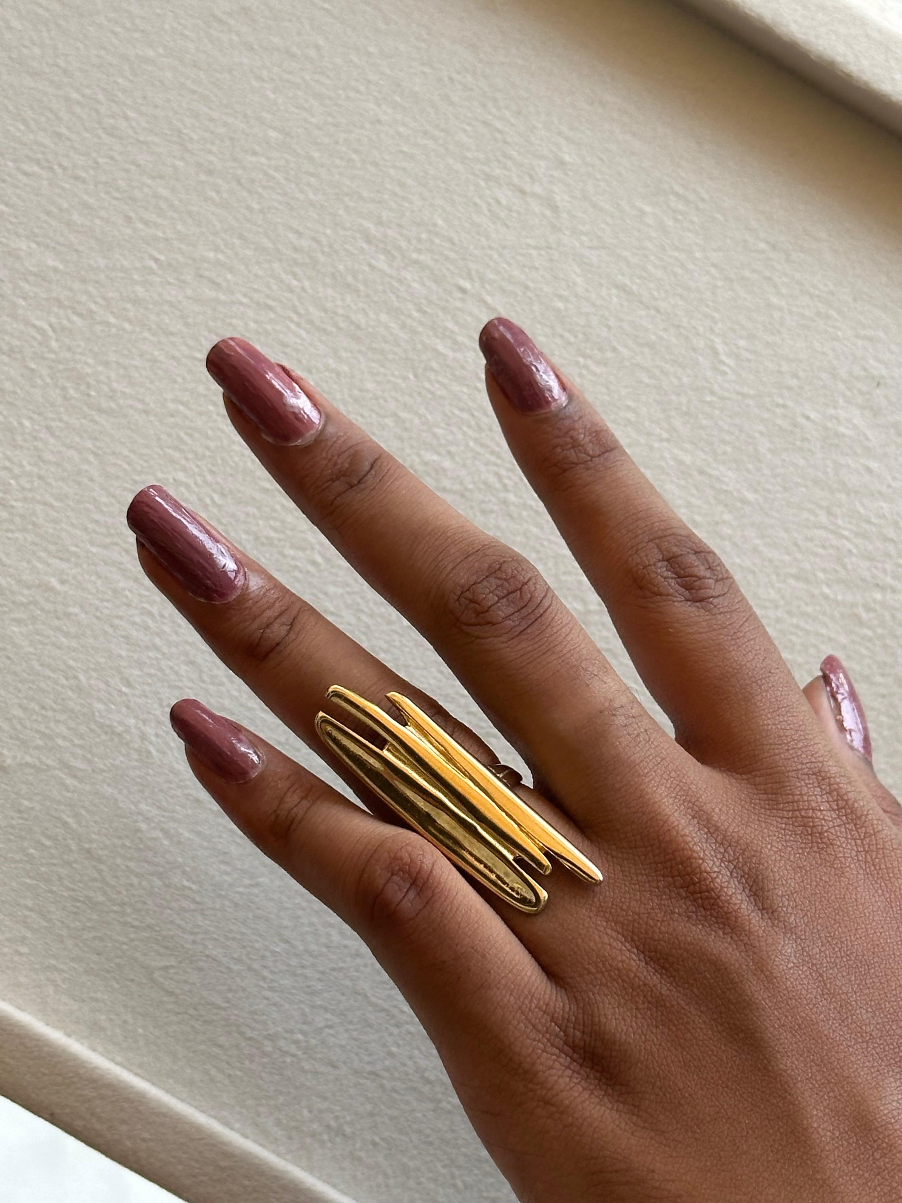 Multi-Ridge Sculptural Ring