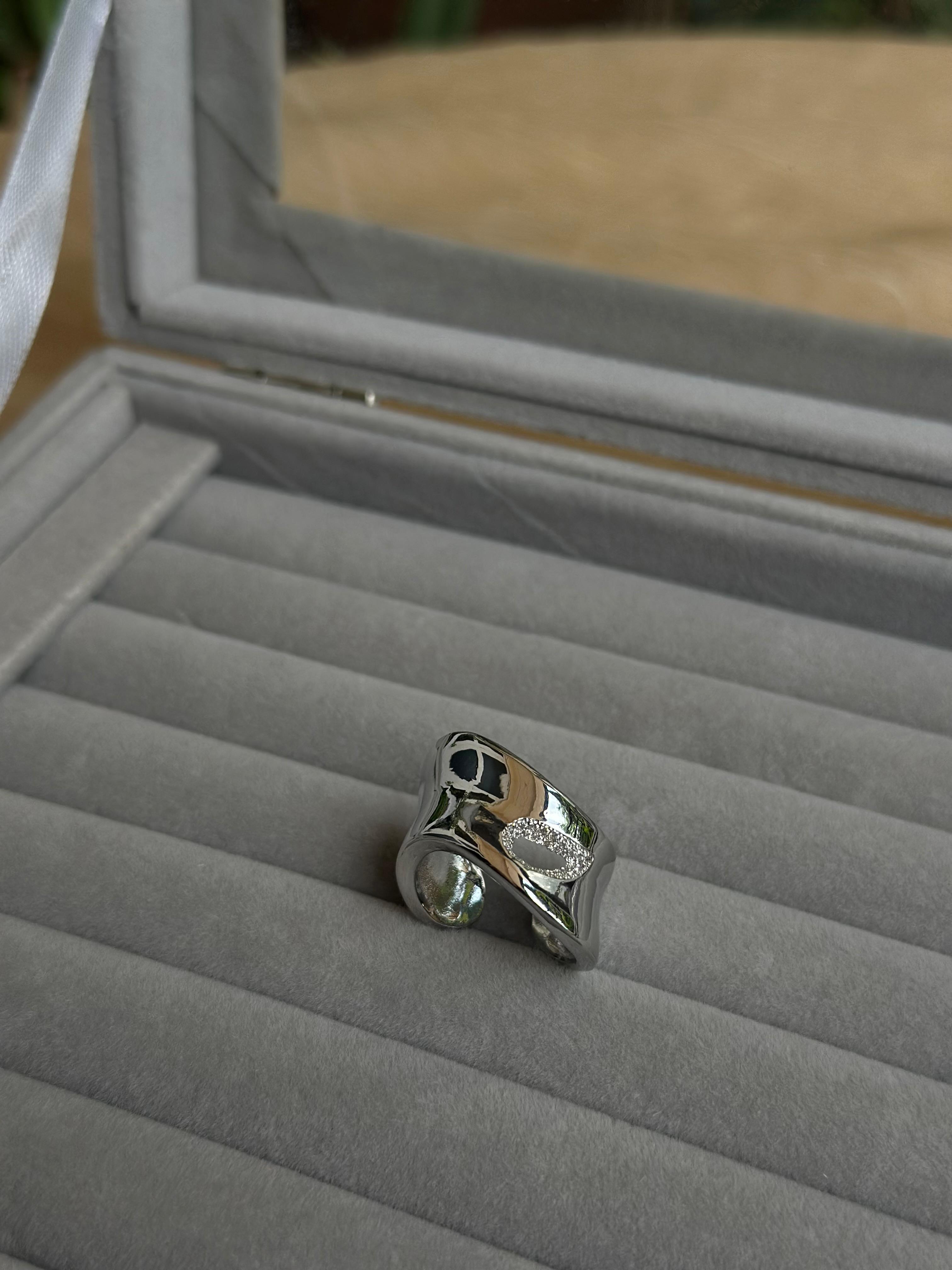 Dome Pavé Sculptural Ring