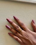 Gold Zigzag Cutout Ring Set of 3