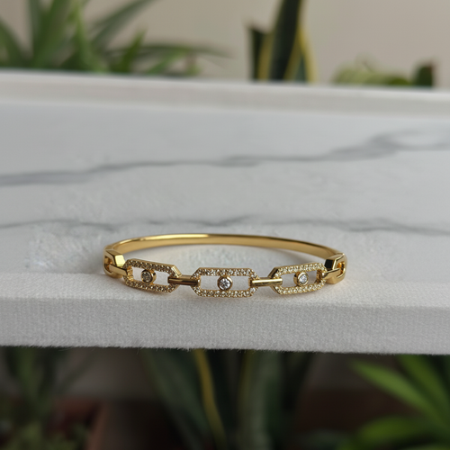 Diamond Screw-Head Bangle