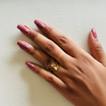 Gold Double-Band Butterfly & CZ Ring close-up — gold ring India — SIOBHÁN