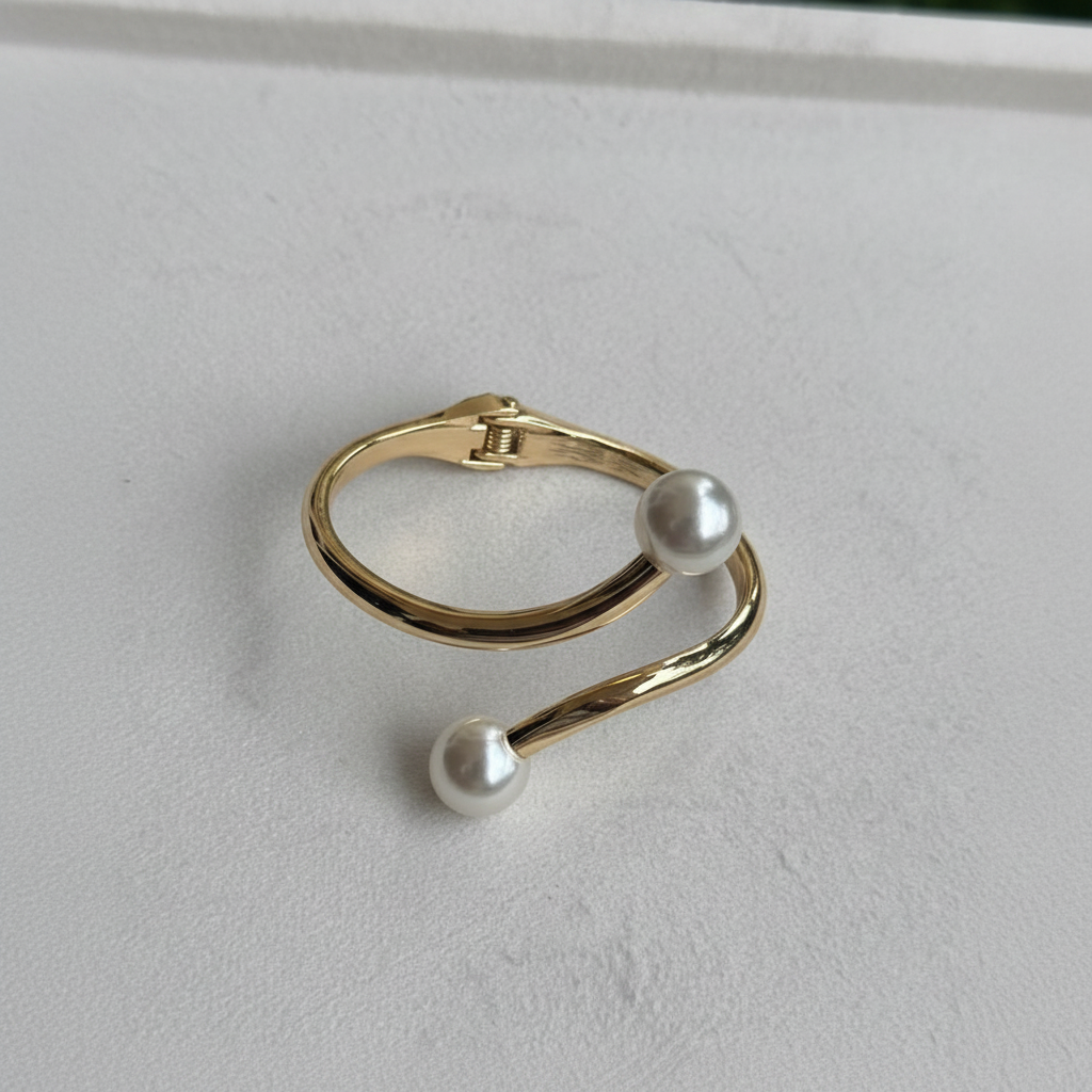 Pearl Twist Cuff Bracelet