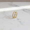 Gold Glitter & Triple CZ Ring Stack