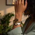 Gold Wrap Bypass Cuff Bangle — gold bangle India — SIOBHÁN