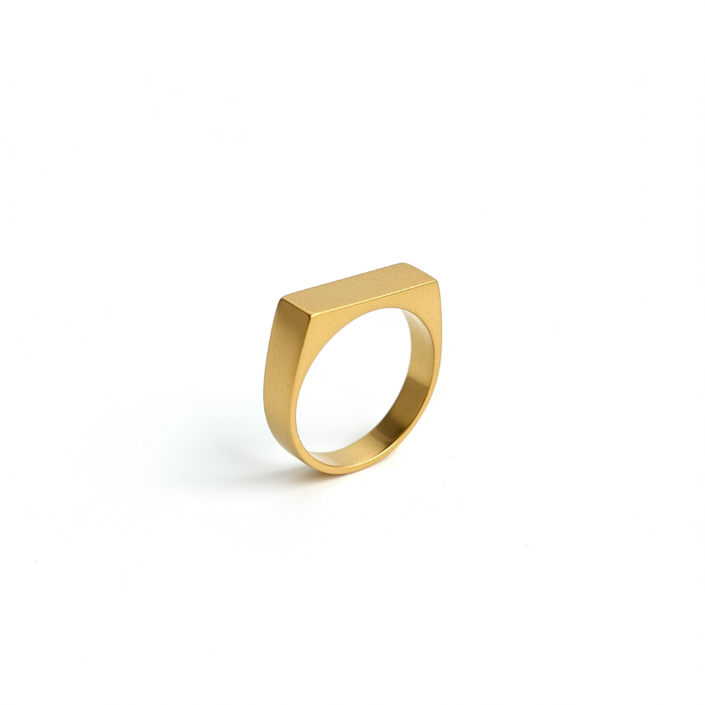 Gold Square Signet Ring