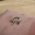 Wire Wrap Open Ring — rose velvet background