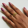 Gold Architectural Cuff Ring