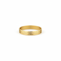 Gold Hammered Plain Band Ring Stack Set — hero shot