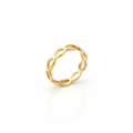 Gold Infinity Weave Band Ring — hero shot