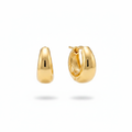 Gold Mini Dome Huggie Hoops — hero shot