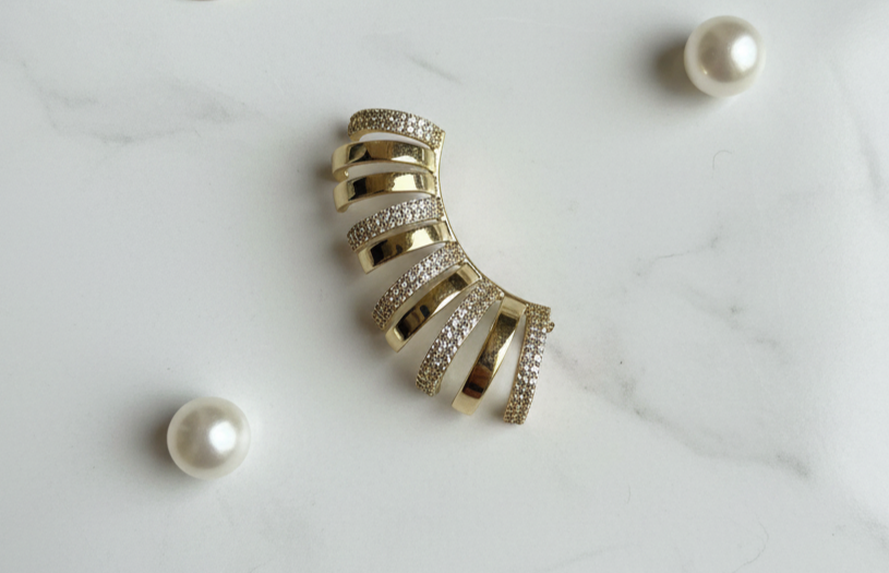 Stacked Pave Ear Cuff