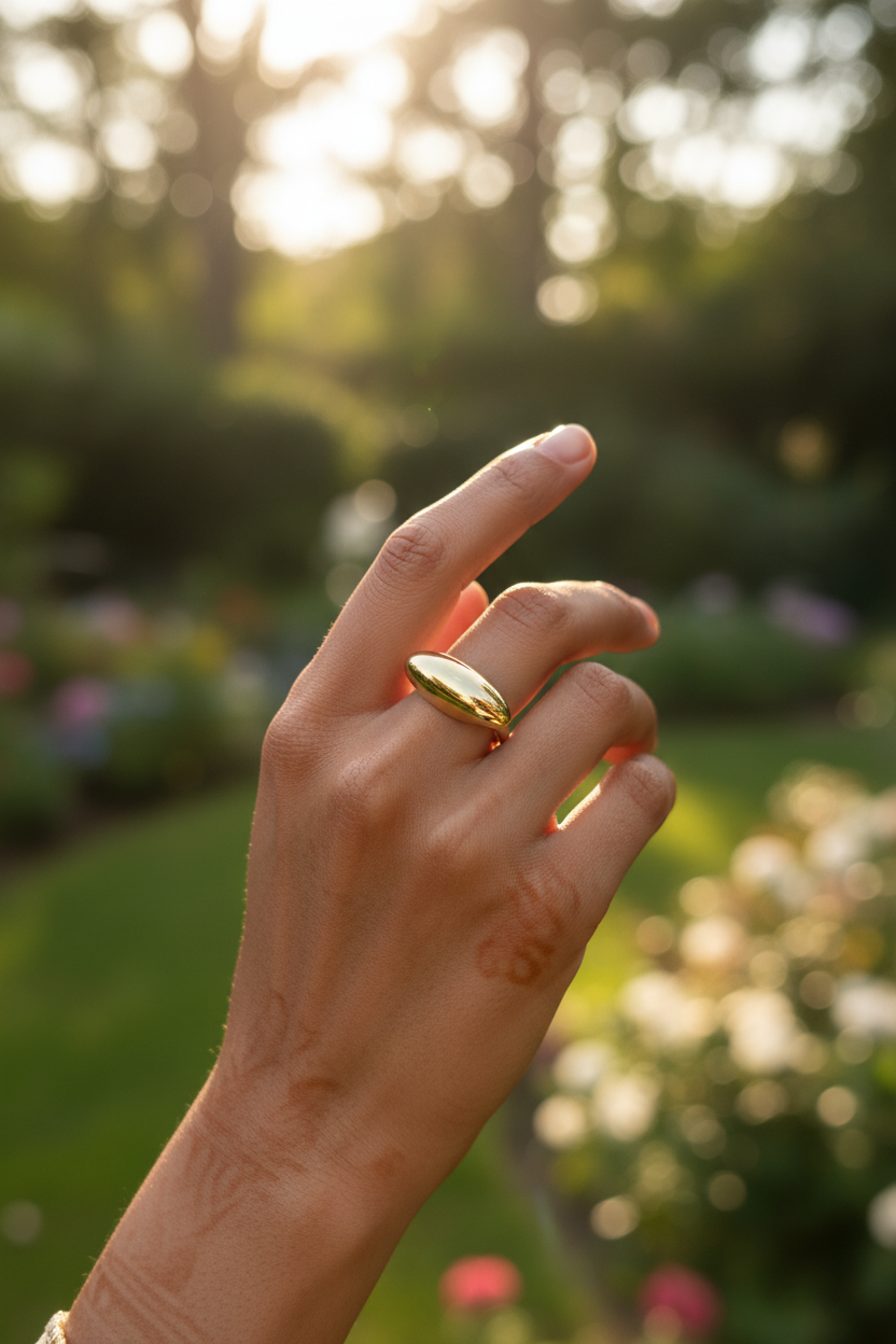 Marquise Dome Signet Ring