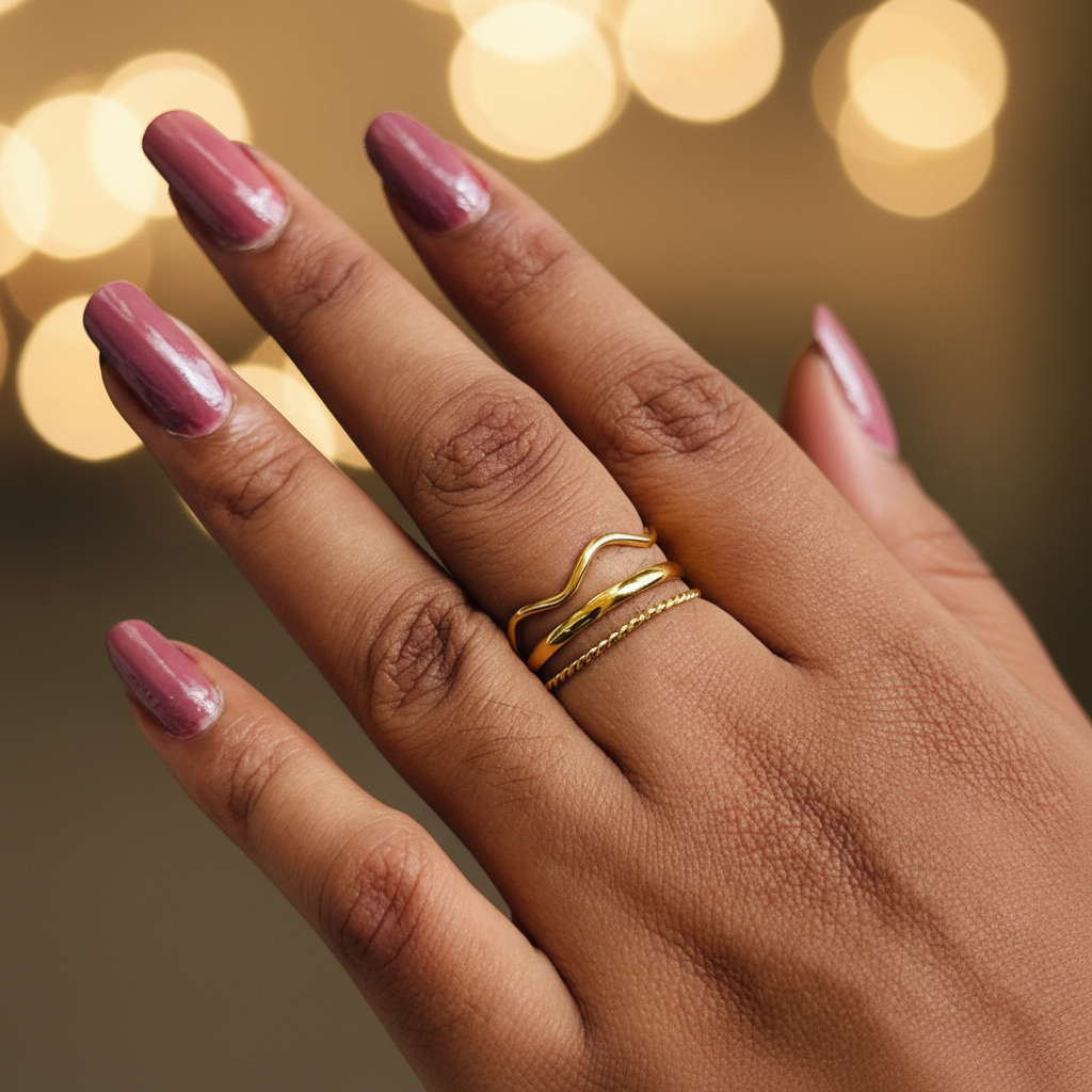 Minimalist Gold Ring Stack Set