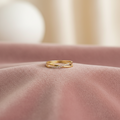 Pavé Crossover Double Band Ring