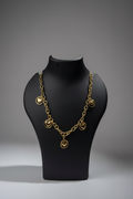 Golden Heart Charms Necklace