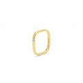 Gold Square Solitaire CZ Ring