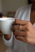 Stardust Pavé Double Band Ring — gold ring India — SIOBHÁN