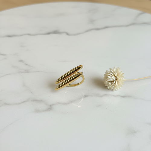 Double Bar Elongated Ring