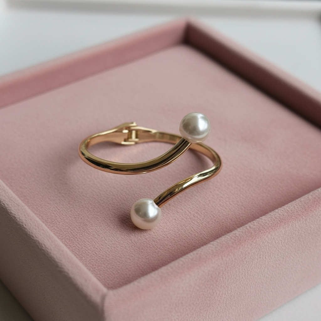 Pearl Twist Cuff Bracelet