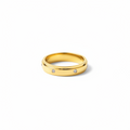 Gold Wide Band CZ Star Ring